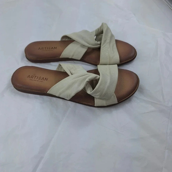 ARTISAN Crafted By Zigi Womens Leather Enida Off White Sandals Size 10 - Picture 6 of 10